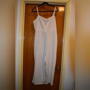 Old Navy Cream Jumpsuit with Spaghetti Straps